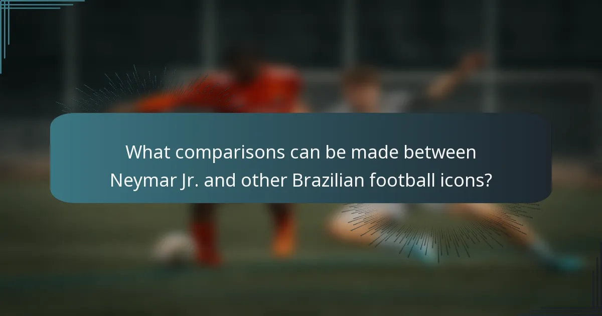 What comparisons can be made between Neymar Jr. and other Brazilian football icons?