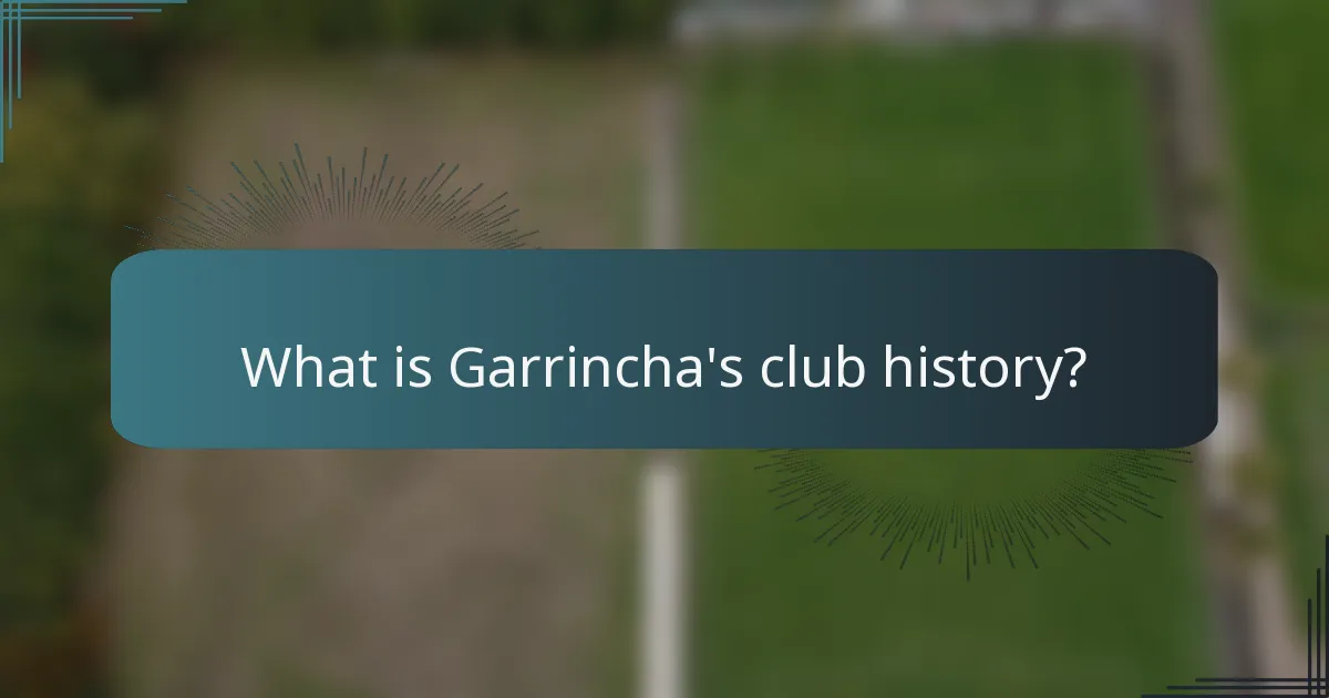 What is Garrincha's club history?